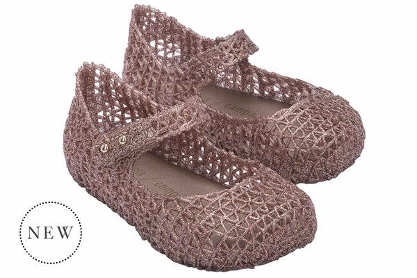 Mini Melissa Campana Rose Gold Glitter – Kids Kicks