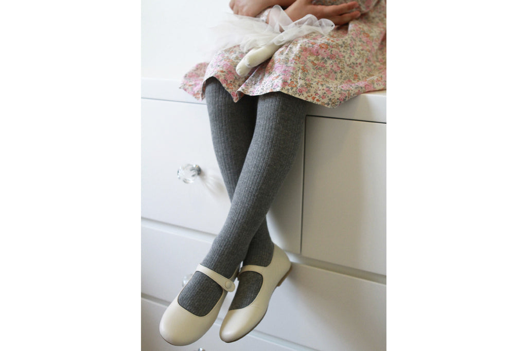 Thin Rib Stockings Grey - Kids Kicks Pty Ltd